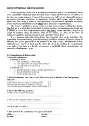 English Worksheet: Advertising and Publicity