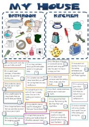 Cute Household Objects Pictionary **fully editable - ESL worksheet by  Sharin Raj