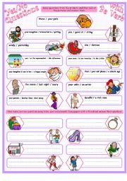 English Worksheet: Yes/No Questions with To Be Past & Present, with Key.