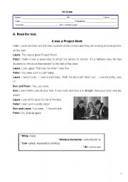 English Worksheet: Worksheet - 3rd term - 6th grade - Part I