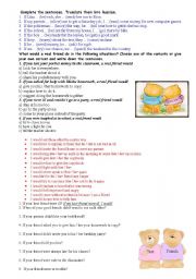 English Worksheet: second conditionals