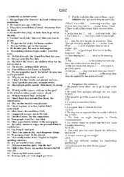 English Worksheet: Grammar(Infinitive vs Gerund)