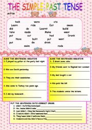 English Worksheet: simple past-negative form 