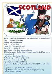 English Worksheet: Speak about English-speaking countries:Scotland