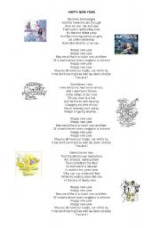 English worksheet: HAPPY NEW YEAR LYRIC