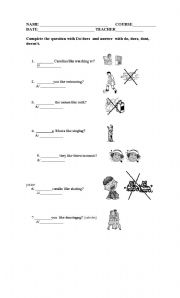 English worksheet: DO - DOES