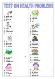 English Worksheet: health problems