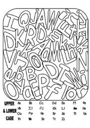 English Worksheet: Upper vs Lowe Case Letters