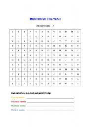 English Worksheet: Months of the year