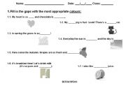 English Worksheet: Colours and objects