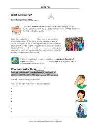 English worksheet: Swine flu