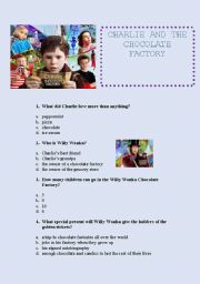 English Worksheet: Charlie and the chocolate factory