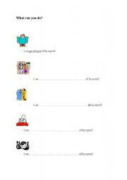 English Worksheet: What can you do?