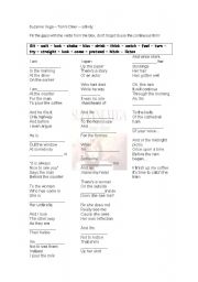 English Worksheet: Song - Toms Diner - Suzanne Vega - Present Continuous Activity