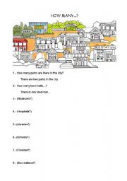 English Worksheet: The City 
