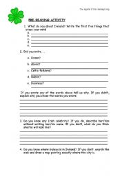 English Worksheet: The legend of the claddagh ring