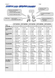 English Worksheet: Talking about a presentation 