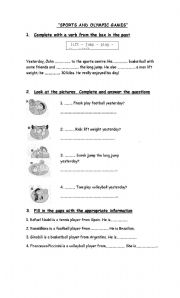 English Worksheet: Sports and the Olympic games