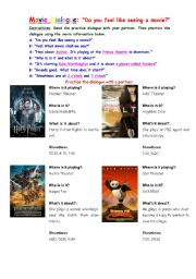 English Worksheet: Movie dialogue: 