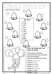 English Worksheet: colour