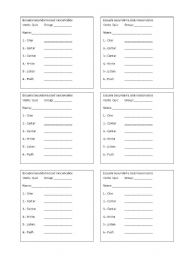 English Worksheet: Verbs