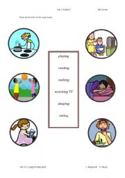 English worksheet: action words