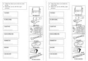 English Worksheet: jobs and tools