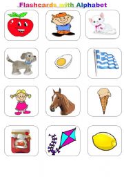 Flashcards with Alphabet