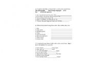 English Worksheet: Like, hate