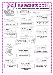 English Worksheet: Self-Assessment (3/3) - Reading / Writing