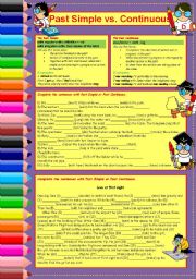 English Worksheet: PAST SIMPLE AND PAST CONTINUOUS