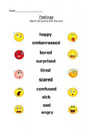 English Worksheet: Feelings