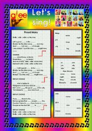 English Worksheet: GLEE SERIES  SONGS FOR CLASS! S01E09  THREE SONGS  FULLY EDITABLE WITH KEY!