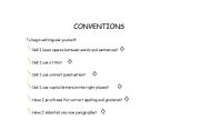 English worksheet: Conventions Checklist