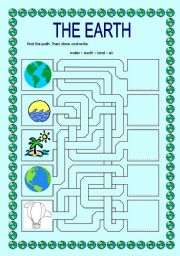 English Worksheet: The earth