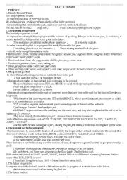 English Worksheet: Tenses - Theory and exercises