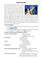 English Worksheet: Beauty and the Beast