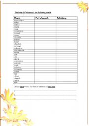 English worksheet: Vocabulary & Grammar worksheet