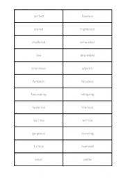 English worksheet: memory game 