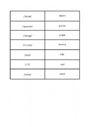 English worksheet: pair work: phonetics