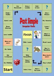 Irregular verbs/past simple board game