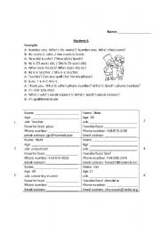 English Worksheet: Conversation game