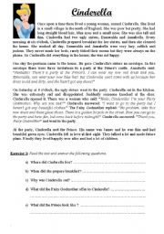 English Worksheet: A fairy tale: Cinderella