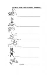 English Worksheet: Present continuous