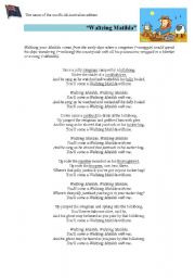 English Worksheet: Australian song- Waltzing Matilda_ WS1 (lyrix)