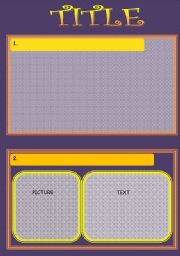 English worksheet: Yellow-purple template