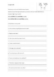 English Worksheet: To say and To Tell