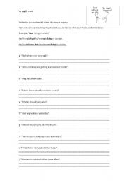 English worksheet: To say and To Tell