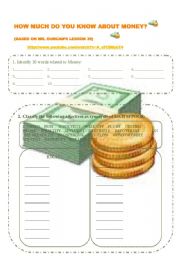 English Worksheet: LISTENING: HOW MUCH DO YOU KNOW ABOUT MONEY?