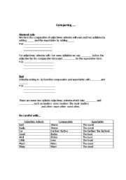 English worksheet: Comparative